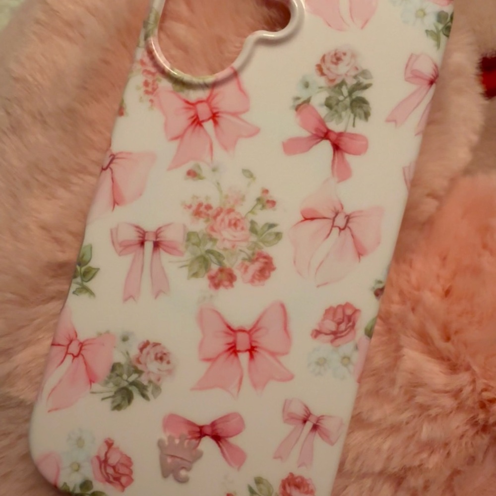 Velvet Caviar Posie Pink bow iPhone 16 case